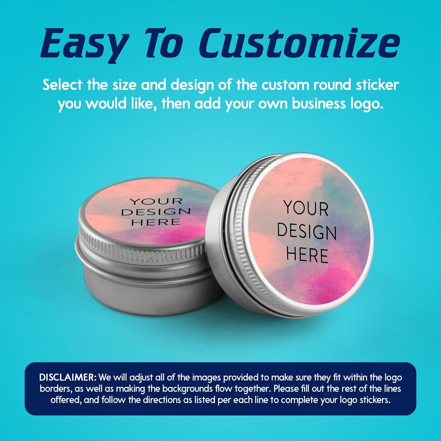 100 Custom Vinyl Stickers - Upload Your own Image, Text, Design, Logo - Personalized Logo Labels for Handmade, Packaging, Bottle, Jars, Candle, Brand Stickers (Rose, 3x3)