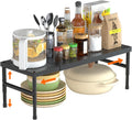 Expandable adjustable stackable kitchen organizer,Spice Racks,Counter Shelf for Cabinets,Small Cupboard Organizers,Heavy Duty Metal Pantry Storage Shelves Racks for kitchen, cabinet, study, bathroom