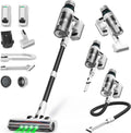 Cordless Vacuum Cleaner, 2 Batteries 110 Mins Runtime Vacuum Cleaners for Home, 550W 45KPA 15-in-1 Stick Vacuum with Charging Dock, Handheld Vacuum Cordless for Pet Hair Carpet Hardwood Floor