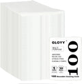 100 Count Disposable Cleaning Towels and Dish Cloths,Super Absorbent Dishcloths,Multi-Surface Cleaning Wipes for Kitchen Dishes, Windows, Bathroom (White)
