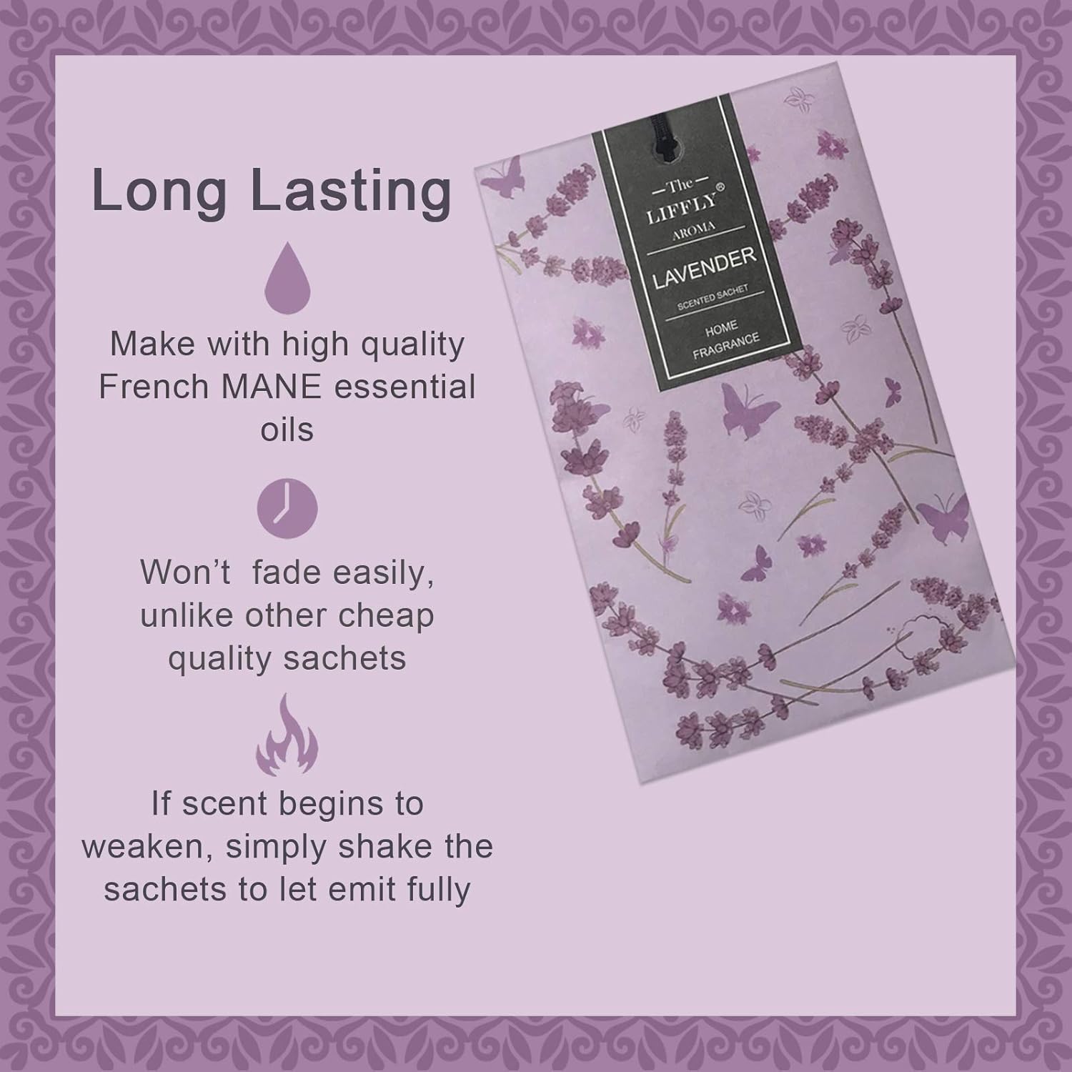 14 Packs Scented Sachets for Drawers and Closets Lavender Fresh Linen Sandalwood Cherry Blossoms 4 Different Scent