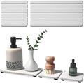 3PCS Stone Drying Tray, Stones Soap Trays, Water Absorbing Stone Tray for Sink, Fast Dry Diatomite Stones Mat, Used for Hand Soaps,Sponge,Toothbrush Holder in Bathroom Counter and Kitchen Sinks