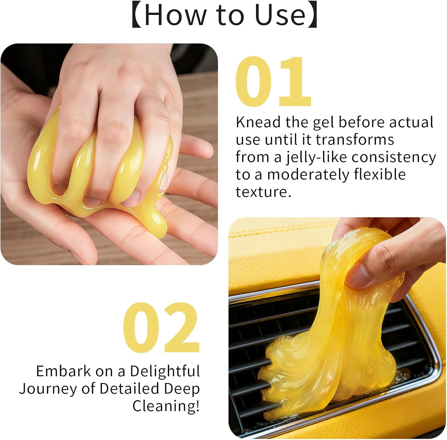 ASFSKY Car Cleaning Gel (Purple,Grape) Dust Cleaning Putty Universal Car Interior Cleaner Keyboard Dust Remover Car Slime Gifts for Men Women girl（1 pack）