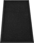 SRDDQLC Door Floor Mat Commercial Grade Large Size Heavy Duty Tough Entry Collection Slip Skid Entrance Mat with Rubber Backing Low Profile and Easy to Clean Indoor Outdoor Rug,3x5FT,Black