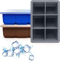 Silicone Ice Cube Trays 3 Pack - Large Size Silicone Ice Cube Molds with Leak Proof Removable Lid Square Ice Cube Tray And BPA Free for Cocktail,Whiskey, Stackable Flexible Ice