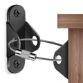 10-Pack Baby Proof Heavy Duty Furniture Anchors for Dressers, Bookcases and TV Cabinets 400LB Anti Tip Kit with Stainless Steel Hardware Shock Straps (Black)