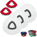 Mop Heads Replacement for Ocedar, Mop Replace Head for Ocedar EasyWring 1 Tank, Microfiber Spin Mop Refills, Include 3 Spin Mop Replacement Head Deep Cleaning Machine Washable with 2 Scrubber Mop Head