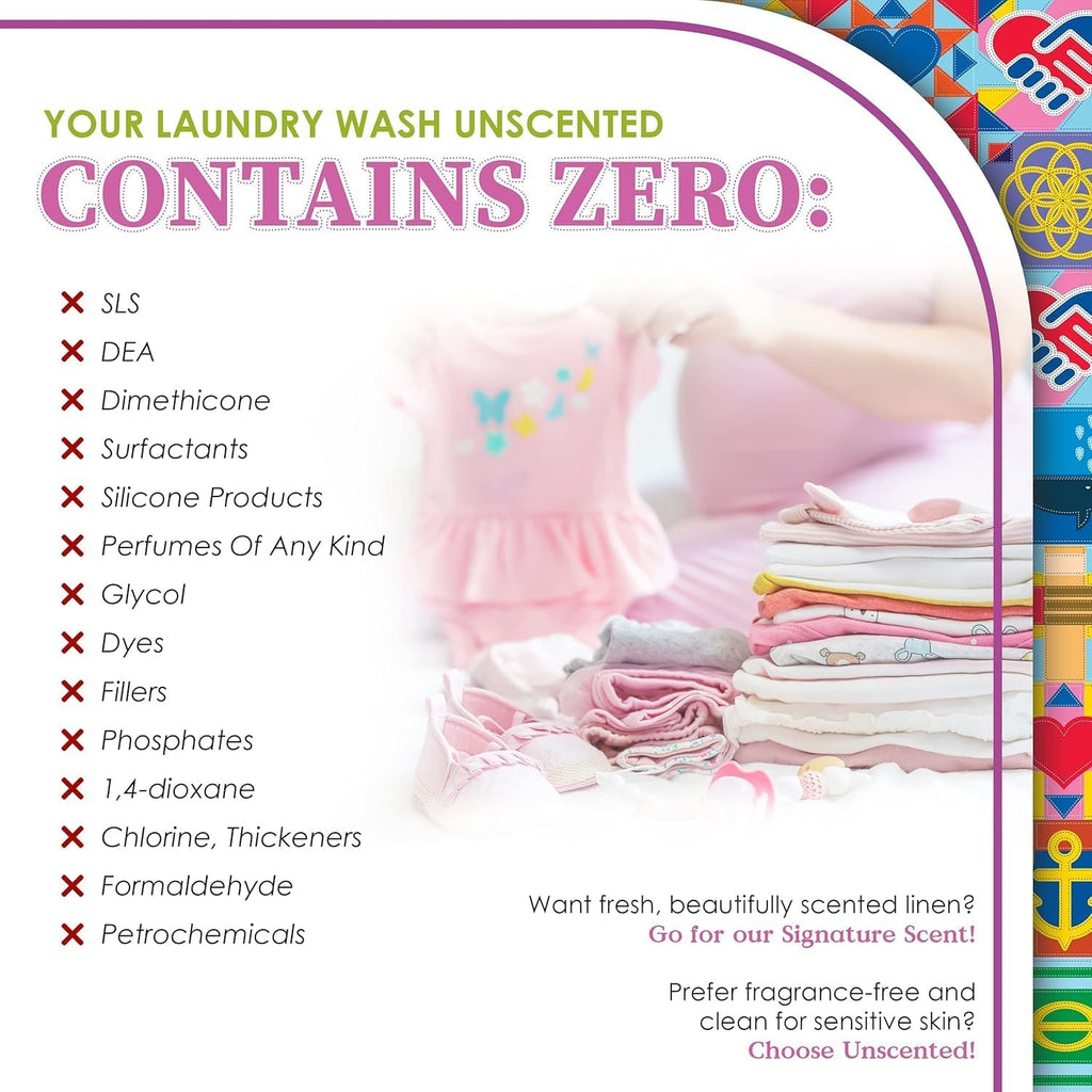 Truly Free Fabric Softening Conditioner for Clothes| Safe for Babies & Kids with Sensitive Skin | Plant-Based | Includes 4 Refills | Unscented Rinse(200 Loads)