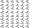 48 Pack Hinge Pin Brushed Nickel Door Stopper, Adjustable Heavy Duty Hinge Pin Door Stop with Rubber Bumper Tips