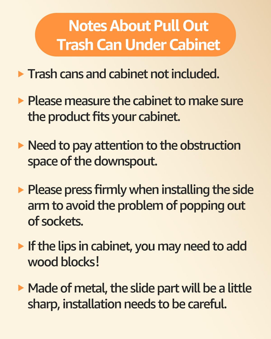 Pull Out Trash Can Under Cabinet，Heavy Duty Slide-Out Cabinet Kit, Adjustable Cabinet Trash Can Organizer, Under Sink Trash Can Shelf for Kitchen (Not Include Can)