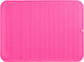 Silicone Dish Drying Mat for Multiple Usage,Easy clean,Eco-friendly,Heat-resistant Silicone Mat for Kitchen Counter or Sink,Refrigerator or Drawer Liner Rose 2XL 24 inches x 18 inches