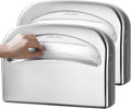2 Packs Toilet Seat Cover Dispenser Wall Mount Commercial, Half Fold Toilet Seat Cover Dispenser, 304 Stainless Steel, 16-Inch