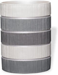 Zahari Home Decorative Trash Can for Bathroom, Office & Bedroom - 2.1 Gallons Stylish & Small Trash Can for Dorms, Desktop & Restroom - Chic Waste Basket for Compact Spaces, Modern Line, Grey