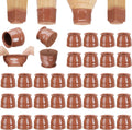 CHUNZEXI 32 Pack Chair Leg Floor Protectors for Hardwood Floors, Silicone Felt Covers Pads Caps, Protect Wood Furniture Feet Floors Noise Reduce and Scratch (Universal Small & Brown)