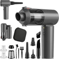 Car Vacuum Portable Cordless with 16000PA Ultra Suction 4-in-1 Foldable Air Duster & Brushless Motor Rechargeable Handheld Vacuum for Pet Hair, Car Seats, Home & Office Cleaning