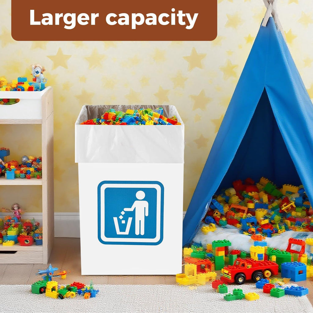 （10 Pack） 13 Gallon Disposable trash cans for parties,Reusable Pop up garbage can,In-Home Recycling Bins（Comes with 20 disposable trash bags）