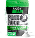 Rockin' Green Laundry Detergent, Plant based, All Natural Laundry Detergent Powder, Vegan and Biodegradable Odor Fighter, Safe for Sensitive Skin (Funk Rock Ammonia Bouncer 30 Loads - Unscented)