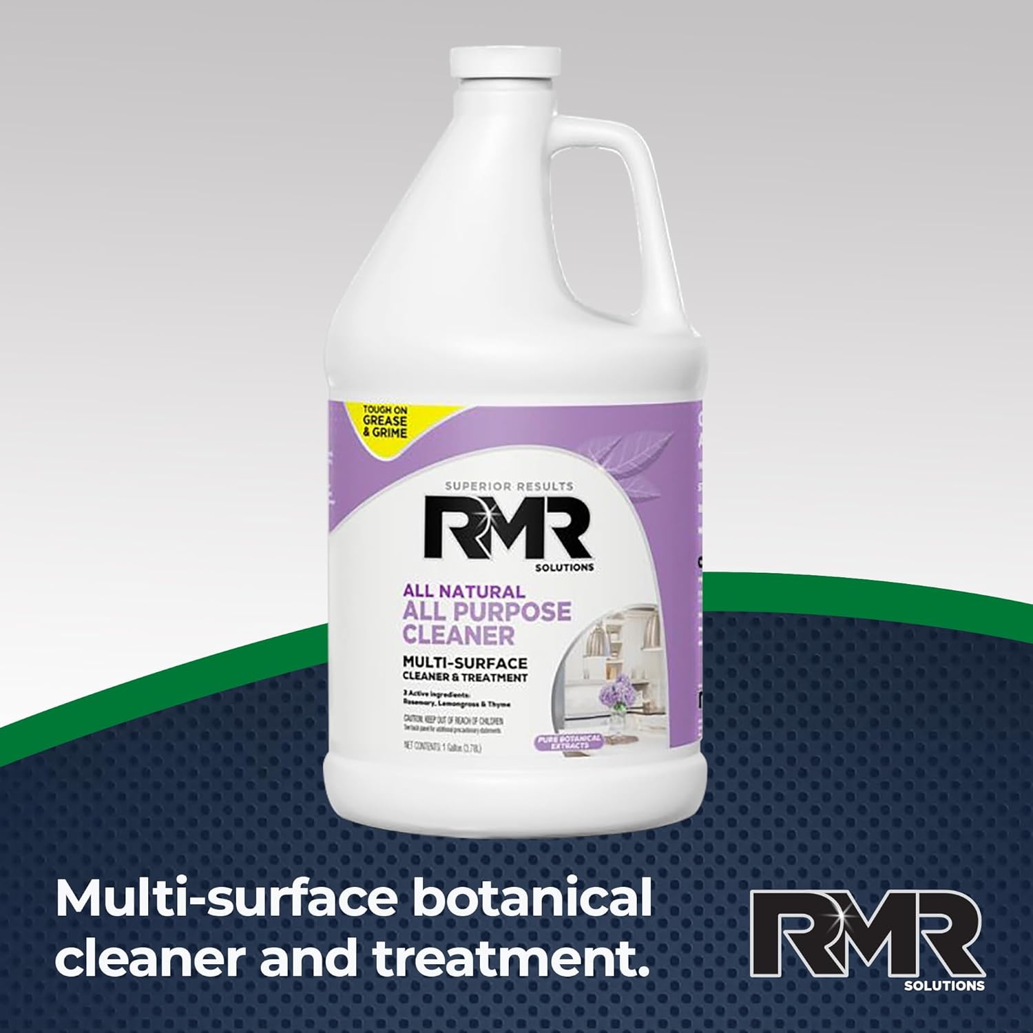 RMR All Natural All-Purpose Cleaner - Non-Toxic, Rinse-Free Multipurpose Cleaning Supplies, Biodegradable 1 Gallon Bottle, Modern Botanical Scent