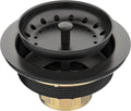 BOTEMY Stainless Steel Bronze Sink Drain Strainer Kit 3-1/4 inch Kitchen Drain Assembly with Metal Center Knob Basket Stopper Replacement for Standard Kitchen Sinks, Oil Rubbed Bronze