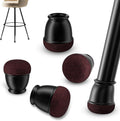 Ezprotekt 24 Pcs Extra Small Round Chair Leg Floor Protectors for Wooden & Ceramic Tiles Floors, Felt Silicone Furniture Pads Caps for Dining Table, Bar Chair Legs, Black (XS Fit: 2/5" - 11/20")