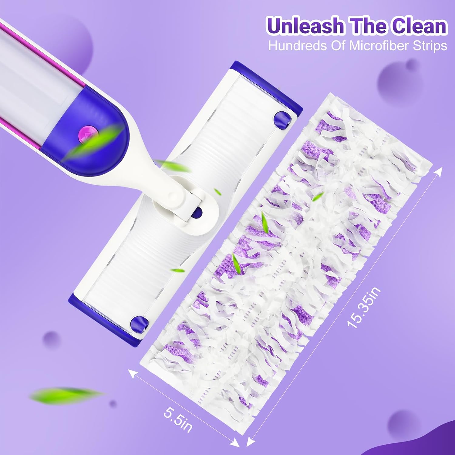 54 Count Disposable mop Pads Refills Compatible with Swiffer PowerMop Multi-Surface Mop and PowerMop Wood Mop, Replacement Pads Use for Floor Cleaning
