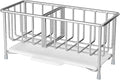 Kitchen Sink Sponge Holder, 304 Stainless Steel Soap Dispenser Caddy Organize, Kitchen Sink Brush Caddy Holder with Removable Drain Tray