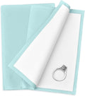 SEVENWELL Silver Polishing Cloth, Jewelry Cleaner Cloth for Sterling Silver Jewelry, Gold, Platinum, Silverware, Diamonds, Gemstones, Coins (Turquoise)