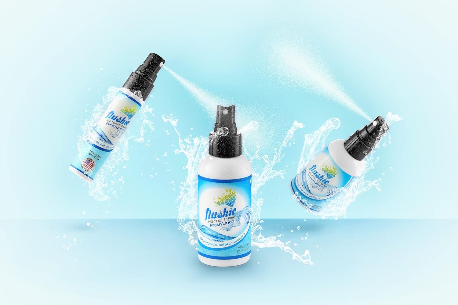 Flushie Pre-Toilet Sprays for Poop Travel Size Toiletries Bathroom Spray for Poop Spray for Toilet Deodorizer Traveling Essentials Poop deodorizer Poop Odor eliminator