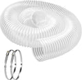 Heavy PVC Dust Collection Hose 6" x 10', Puncture Resistant PVC Dust Collection Hose with Carbon Steel Wire Coil for Woodworking, Workshops, Dust Collectors