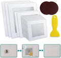 19 Pack Drywall Repair Kit for Large Holes, 2/4/6/8 Inch Dry Wall Patch Kits for Erase a Small Nail Hole, Plaster Wall Patching Self Adhesive Aluminum Mesh with Scraper and Sandpaper