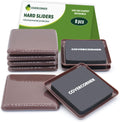 Furniture Sliders for Carpet 8 PCS - 3 1/2 inch Furniture Moving Slider Chair Legs Floors Protectors Square Furniture Movers Sliders – Move Your Furniture Easy & Safely(for Carpet)-Brown
