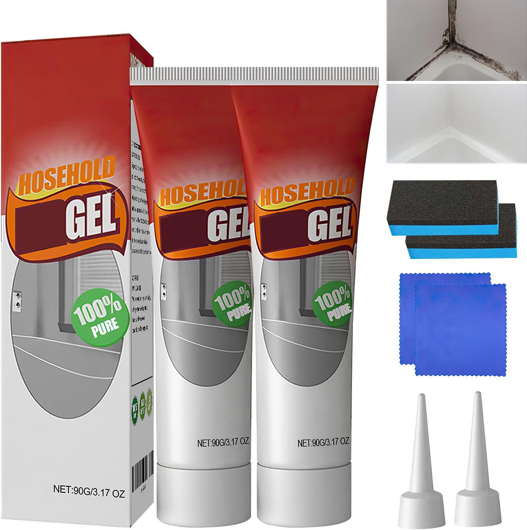 Nexa Remover Gel, Nuroclean Remover Gel Nexa, Powerful Household Cleaning Gel, Highly Effective In Penetration, Suitable For Bathroom And Kitchen Tile Gaps, Wall Cleaning (2 PCS)