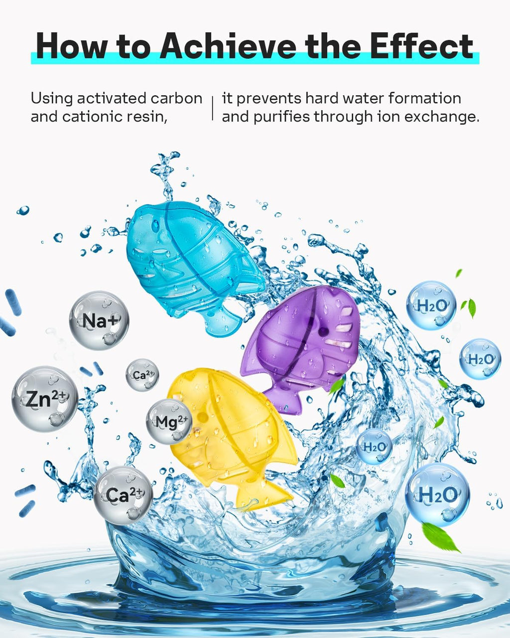 Leemone Humidifier Cleaning Fish for Humidifiers & Fish Tanks, 6 Pack Humidifier Cleaner, Purifies Water, Prevents Hard Water Build Up, Reduces Scale