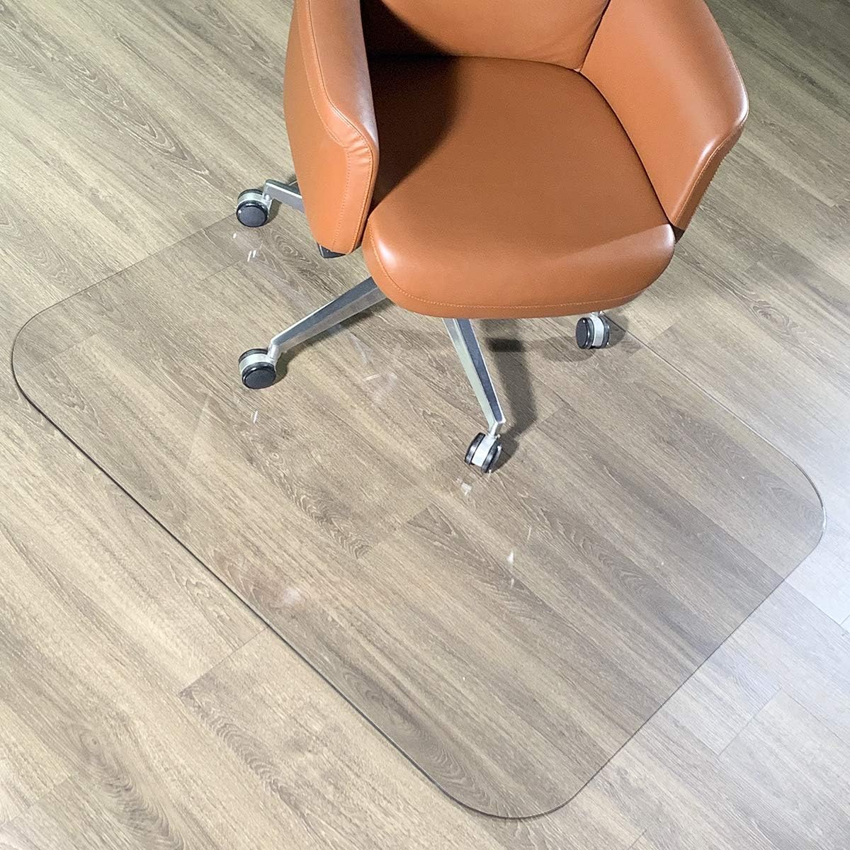 2Pack Crystal Clear 1/5" Thick 47" x 40" Heavy Duty Hard Chair Mat, Can be Used on Carpet or Hard Floor