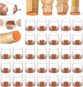 Glaais 36Pcs Silicone Chair Leg Floor Protectors, Floor Protectors for Chairs, Rubber Chair Leg Caps for Wood Floors, Chair Leg Protectors for Hardwood Floors,Rubber Chair Leg Covers (Small, Clear)