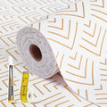 Shelf Liner for Kitchen Cabinets Non Adhesive Drawer Liner Non-Slip Thickened Shelf Liner Paper Strong Easy to Clean for Tool Box Refrigerator with Knife and Tape Measure, Gold Arrow, 11.8 x 354.3 in