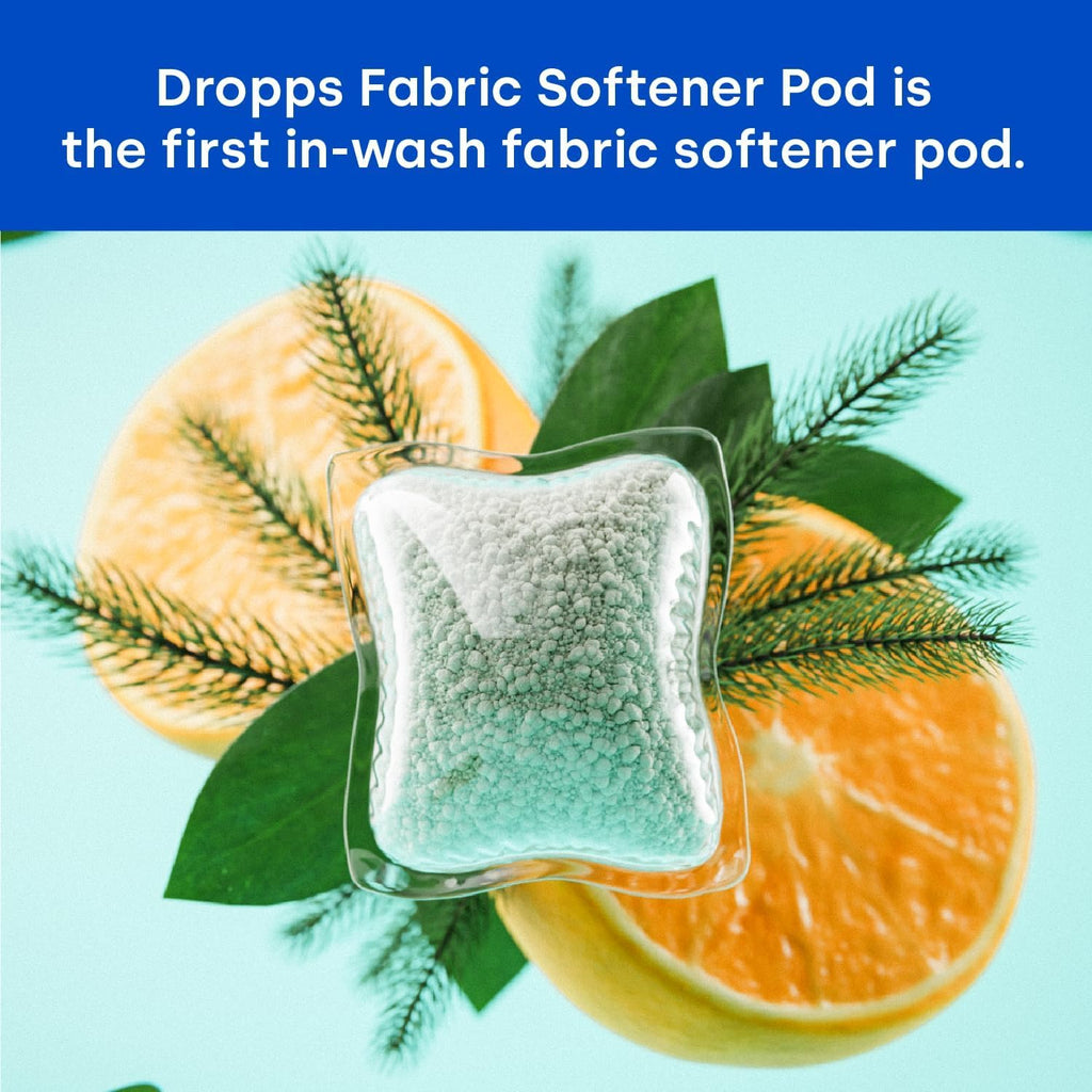 Dropps Laundry Fabric Softener Pods, Crisp Breeze (120 Count) - Fabric Softener Liquid Pods for Fluffy, Soft Fabrics - HE Compatible Mineral Based Ingredients Laundry Supplies
