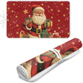 Ironing Mat Christmas Portable Ironing Pad Blanket for Table Top Heat Resistance Foldable Lightweight 32 x 16 Inch Santa Claus Small Ironing Pads for Washer,Dryer,Countertop