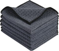 KinHwa Dish Cloths for Washing Dishes Kitchen Towels Microfiber Dish Towels for Kitchen Dish Towels Absorbent 8inch x 8inch 6 Pack (Gray, 12in x 12in 6 PC)