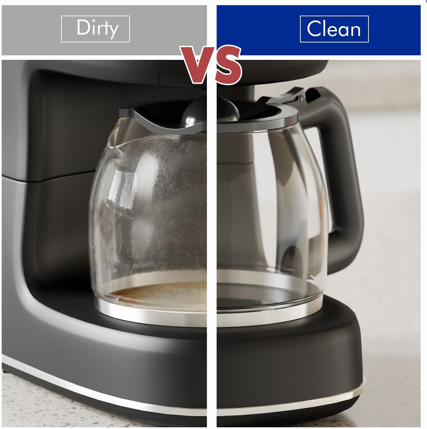 Coffee Machine Cleaner Descaler Tablets - 1 Years Supply, Fast-Acting Formula Compatible With Nespresso, Keurig, Ninja, Delonghi, Miele, Removes Limescale from Espresso & Drip Coffee Machines