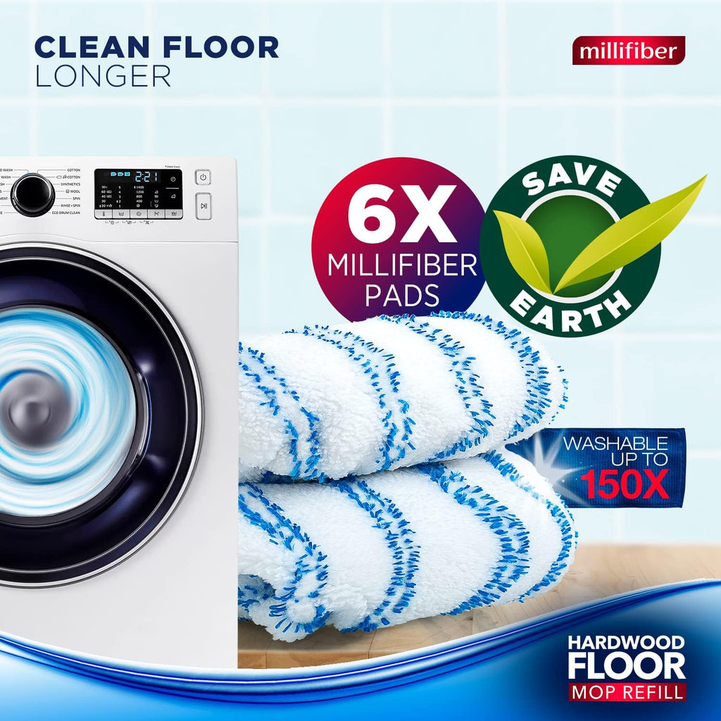 Microfiber Mop Refills 15x8 Inches, 6-Pack (Mop is Not Included)