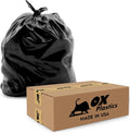 Ox Plastics Trash Can Liners Bags - 60 Gallon Capacity & 3mil Thick Extra Heavy Duty Strength - 50 Large Garbage, Leak-Proof & Durable, House & Commercial Use Bags Black