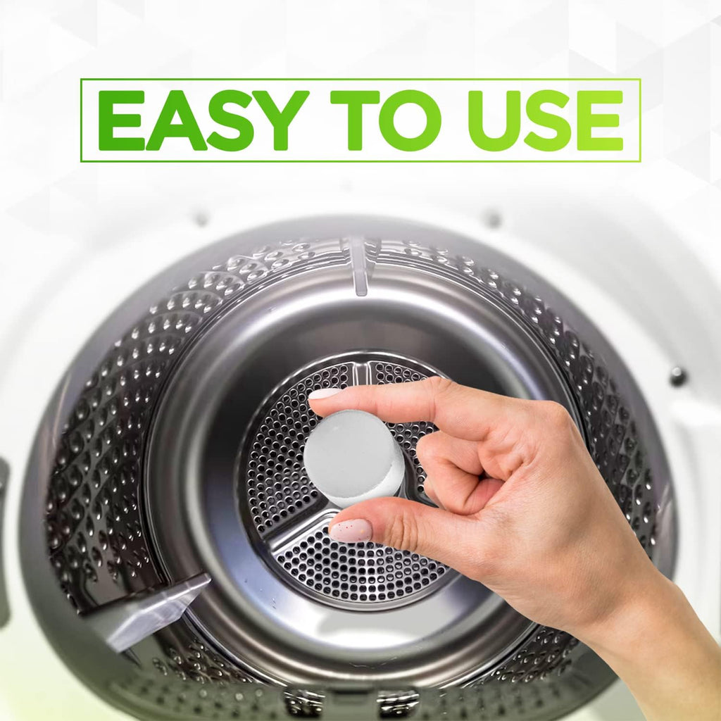 Renuv Heavy Duty Washing Machine Cleaner Descaler Tablets - Deep Cleaning for Front Load or Top Load Washer, 6 Pack