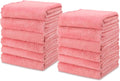kimteny Kitchen Cloth Dish Towels, 13x28 Inches Premium Dishcloths, Super Absorbent Coral Velvet Microfiber Cleaning Cloths, Fast Drying Rags for Washing Dishes (13x28-12 Pack, Pink)