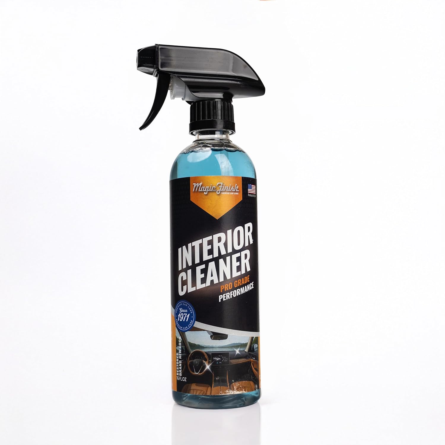 Magic Finish Interior Cleaning Spray (16 fl oz) – All-in-One Car Cleaner Spray for Seats, Dashboards & Consoles – Fast-Acting Car Cleaning Supplies for Rubber, Plastic, Carpet & Upholstery