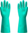 ThxToms Chemical Resistant Nitrile Gloves, Resist Household Acid, Alkali, Solvent and Oil, Latex Rubber Free, 1 Pair Small
