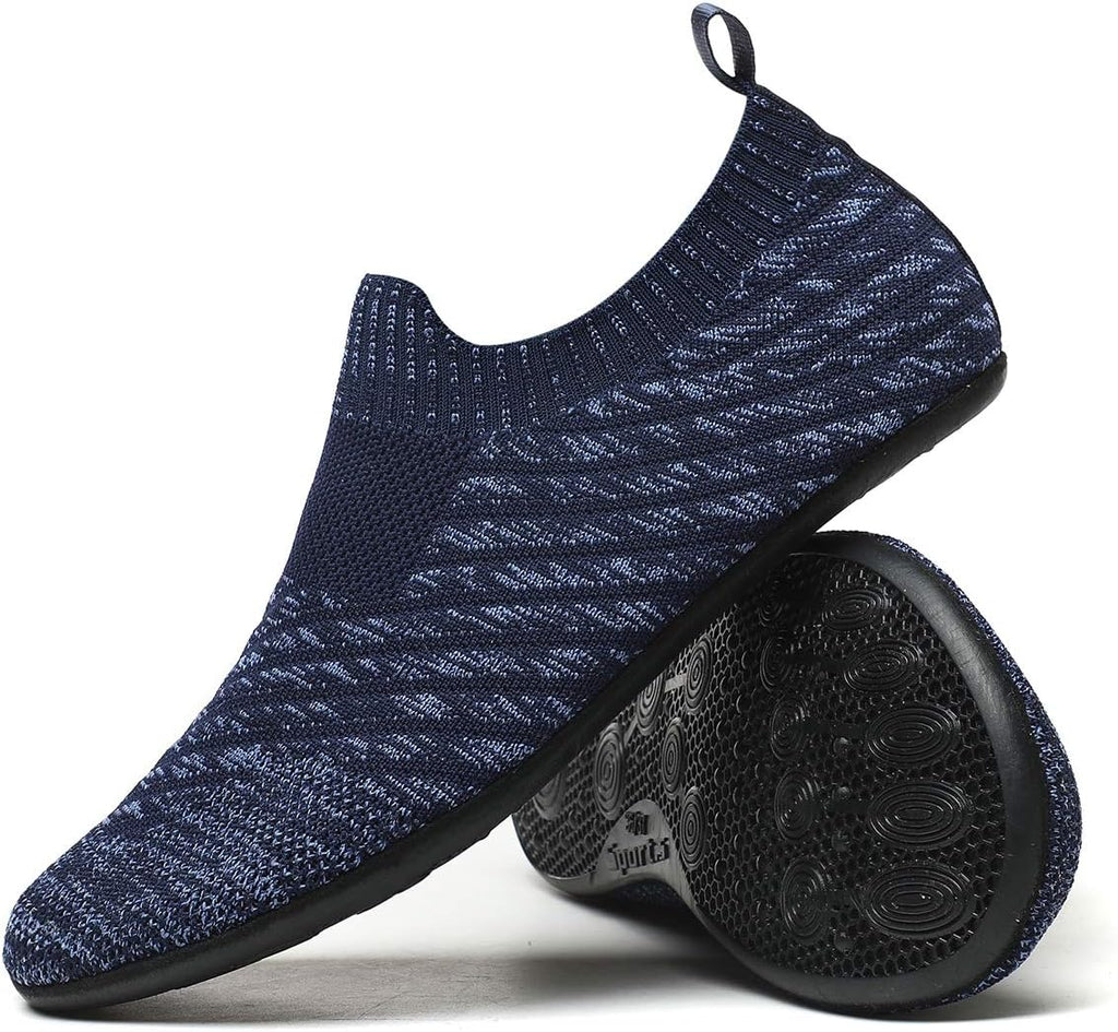 QZKDM Lightweight Slip on Grip Indoor House Slippers Barefoot Non Slip Home Exercise Yoga Shoes for Men Women