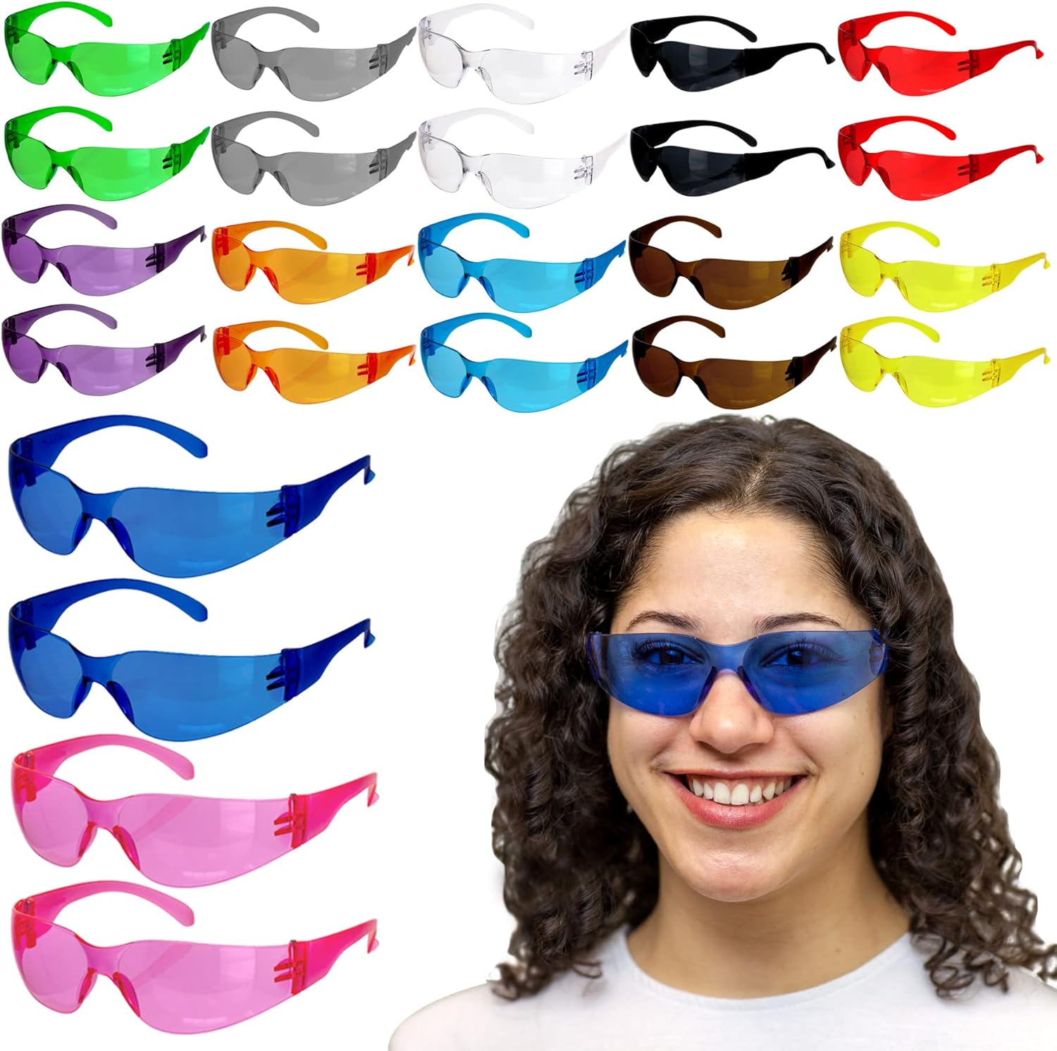 SAFE HANDLER Hyline Anti-Fog Color Safety Glasses Variety, Impact Resistant, Polycarbonate, Anti-Scratch
