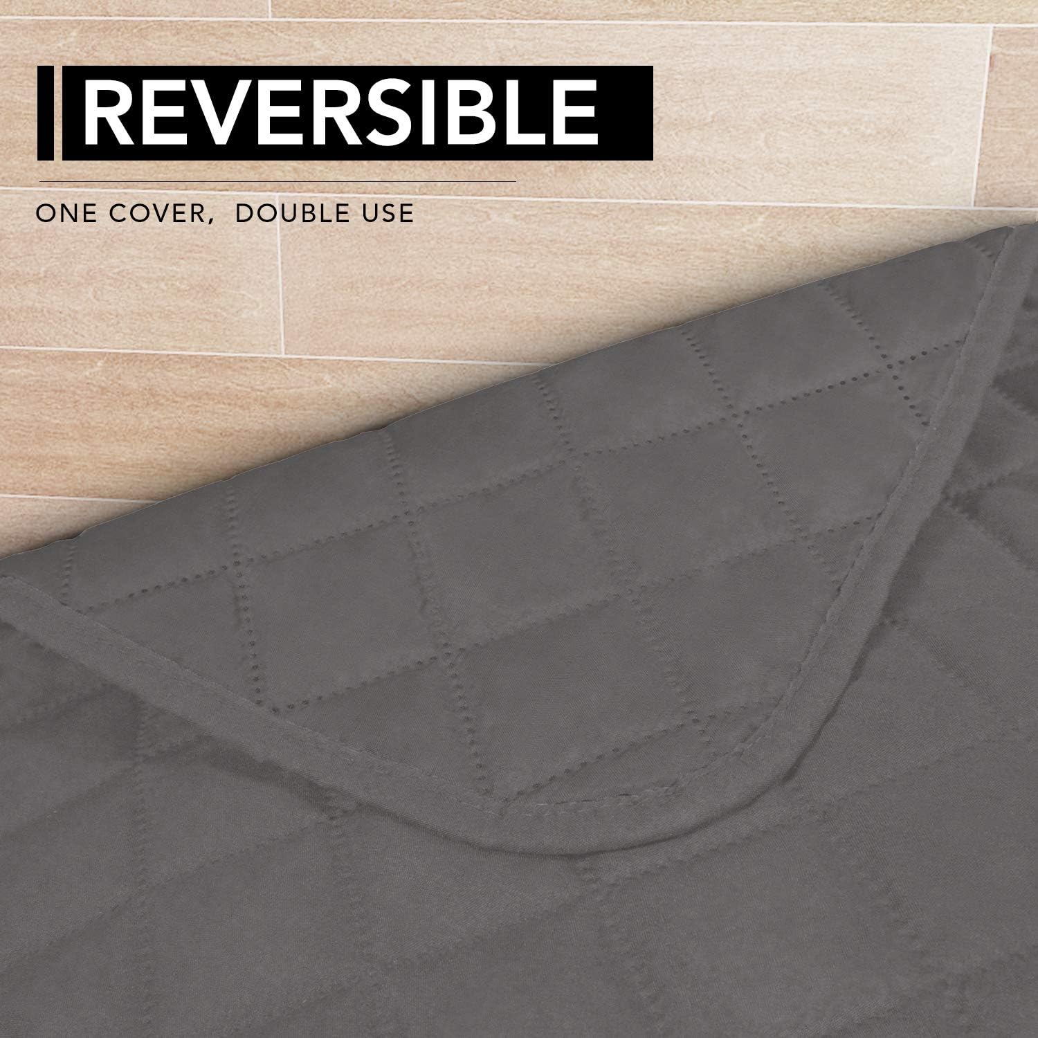 Easy-Going Sectional Couch Covers for Dogs L Shape Sofa Cover Reversible Sofa Slipcover Chaise Lounge Cover Furniture Protector Cover for Pets Dog Cat (42 x 68 inches, Gray/Gray)