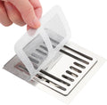30pcs Disposable Shower Drain Hair Catcher Screen Sticker 4" X 4" Square Floor Drain Strainer Mesh Filter Cover for Bathroom Laundry Tub Bathtub Sink for Human Pet Sewer Bulk Blocking